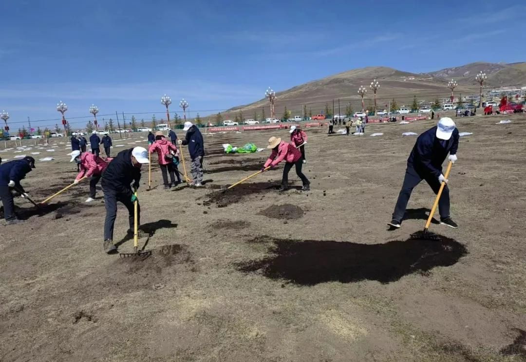 守护生态黄河 共建美丽首曲&mdash;&mdash;黄河首曲管护中心参与义务植树种草活动