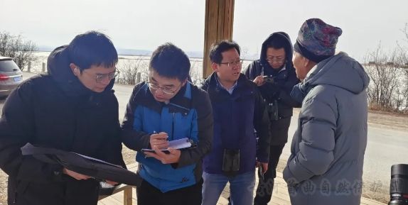 甘肃省野生动植物保护站现地指导组莅临黄河首曲保护区指导越冬水鸟监测工作